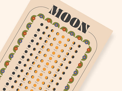 Moon Phase Calendar 2021 calendar design lunar lunar calendar moon moon phases typography