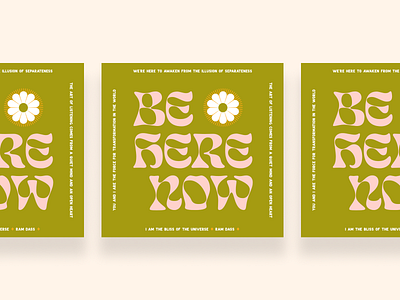 Be Here Now design ram dass spirituality typography