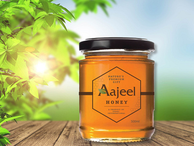 Aajeel Honey Bottle Packaging Design 3d animation app branding brochure design flyer graphic design illustration landing page logo motion graphics packaging typography ui ux vector web website