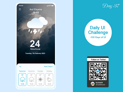 Day 37 Task: Design something related to weather. #DailyUI app climate design figma inspiration ui weather