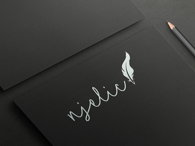 Free Black embossed Business Card Mockup