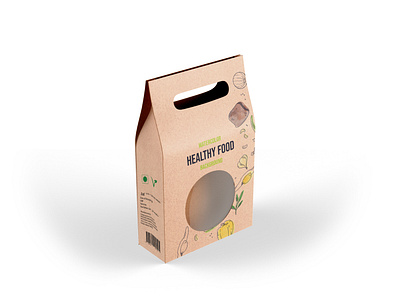 Food Bag 3d branding design food bag packaging food packaging graphic design illustration kraft logo paper bag paper packaging bag product packaging typography vector