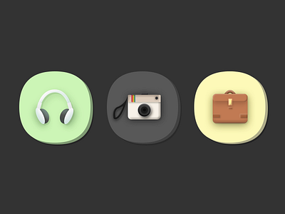 Icon Design camera file icon music theme ui