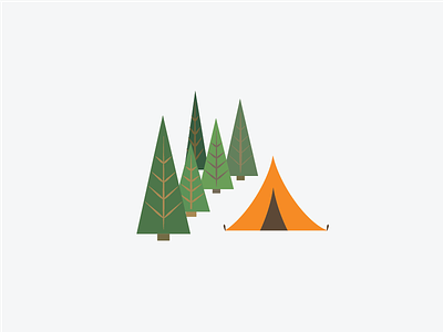 Camping Trip Outtake graphic design illustration minimal vector art