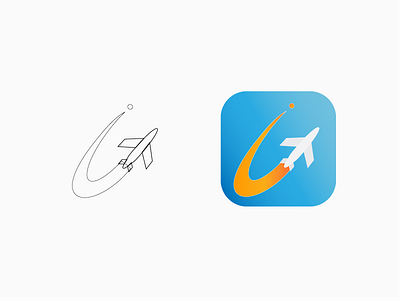 iOS App Icon airplane airplanes app design app icon graphic illustration ios logo mark