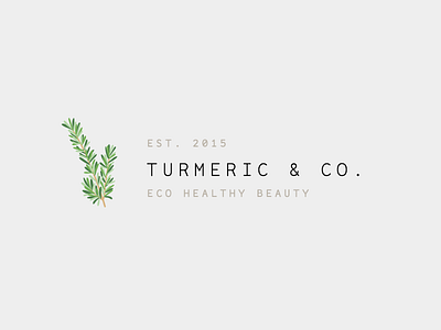 Turmeric & Co. beauty blog brand eco healthy identity leaf logo