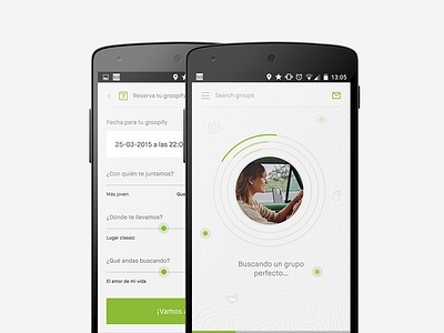 Redesign Android android app dating group loading mobile preferences radar redesign search settings user