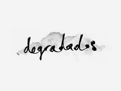 Degradados Logo brand fashion handwritten letter logo pencil sketch type watercolor