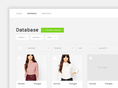 Database Dashboard dashboard database dropdown fashion web