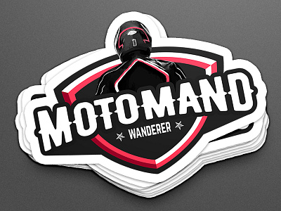 Sticker - MOTOMAND affinity branding design flat icon illustration logo sticker typography vector web