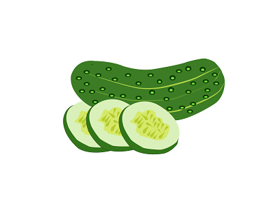 A Cucumber vector art work animation branding color cucumber design graphic design illustration logo motion graphics needed plant popular ui vector vegetables