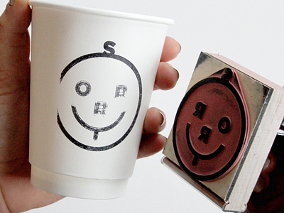 Sorry Coffee Co coffee cup kitandace packaging typography