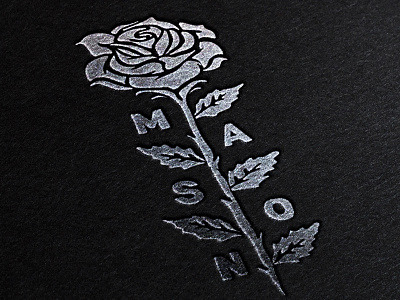 Mason - Tattoo Parlour hand lettering lettering rose single needle tattoo