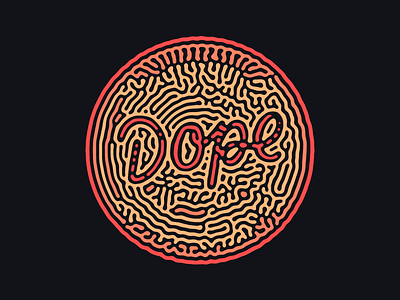 Dope coral digital dope hand illustration lettering photoshop type typography