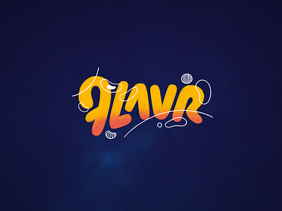 FLAVR (Flavor) design digital illustration lettering logo photoshop type typography