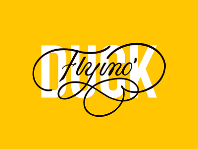 Flying Duck brush design digital drawing font illustration lettering photoshop script type typography