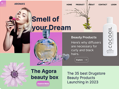 Aroma's Website Landing Page Idea