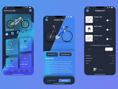 Cowboy Cycle app Idea for UI UX on figma