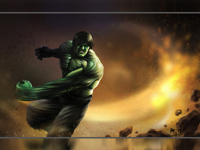 Hulk Gama radiation Punch comic art hulk smash illustration marvel