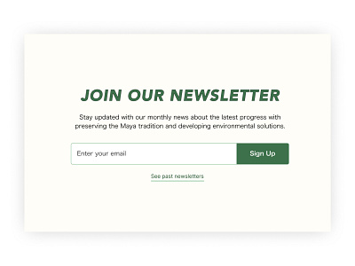 Day 001 - Newsletter Sign Up | DailyUI Challenge 001 dailyui newsletter sign up signup ui