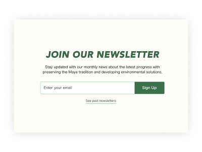 Day 001 - Newsletter Sign Up  | DailyUI Challenge
