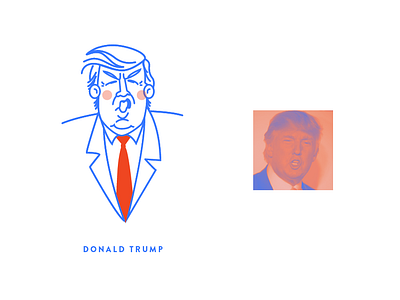 Donald Trump 2d donald illustration line monoline trump