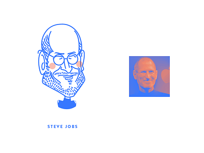 Steve Jobs 2d illustration jobs lineart monoline steve