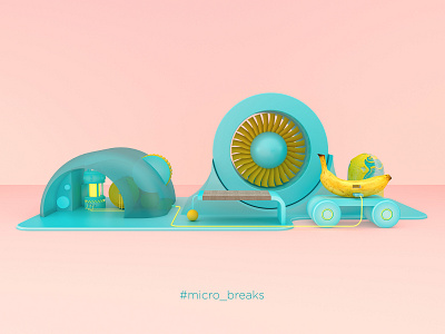 Micro-Breaks (snacking) art direction break illustration micro break recover energy replenish snacking work