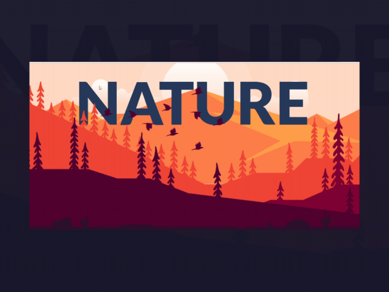 Nature landing page landing page mountain mouse over parallax trees ui website