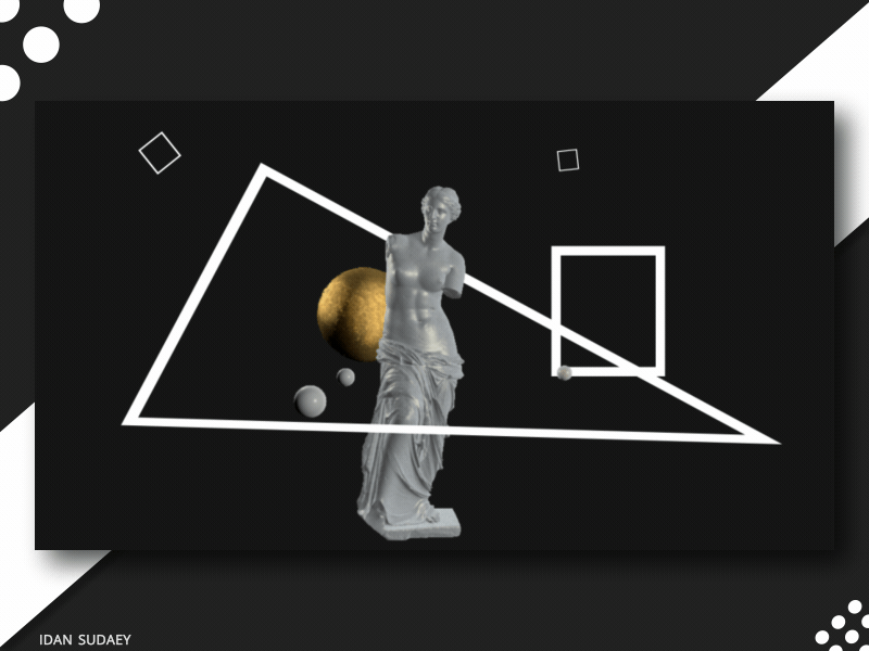 Sculpture 3d animation art design gold greek mythology sculpture