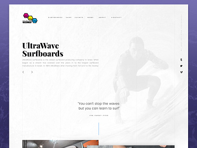 UltraWave ocean redesign sea surf surfing swell ui ux waves web