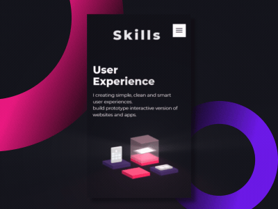 Portfolio skills clean design gif illustration isometric mobile motion portfolio ui ux web webdesign