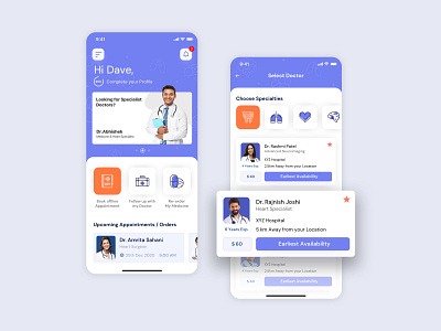 Virtual Care Platform android app brand branding care clean design doctor flat healthcare ios medical mobile pharma pharmacy ui ux ux design virtual