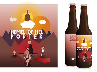Heaven or hell porter affinity designer beerlabel dutch heaven hell homebrew