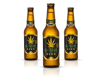 Gold Leaf brand - Cannabis beer brand design logo package design