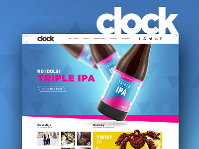 Clock beers - website beer brand design graphic package design responsive web webdesign website