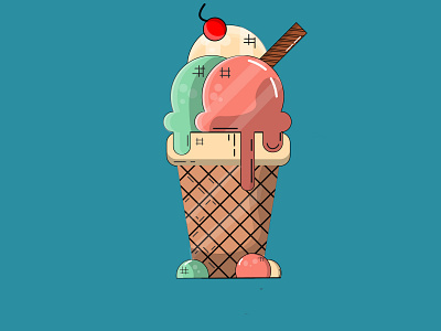 icecream design graphic design illustration ui vector