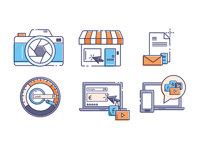 Icons color colour design icon icons identity illustration redesign
