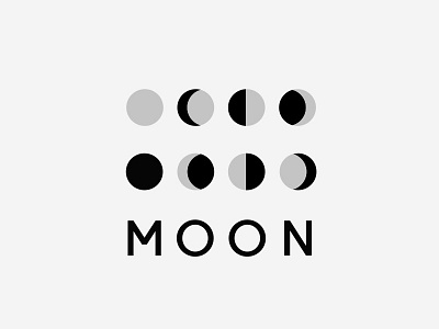 Logo Moon circle geometric moon ring round