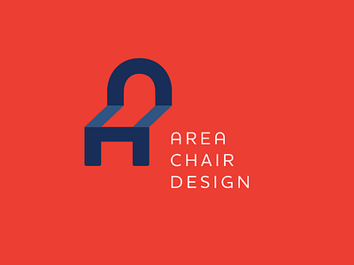 area logo 3d a area chair cut letter logo