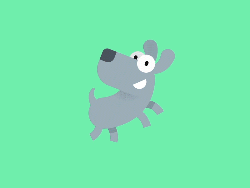 Will work for cookies! after effects animal animation colour dog gif illustration motion