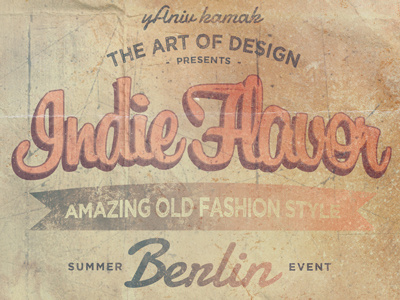 Indie Flavor alternative concert design festival flyer grunge indie music poster print typography vintage