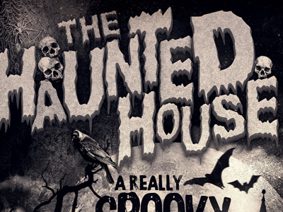 The haunted house Poster club creepy flyer halloweens horror house party poster print spooky template