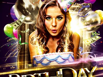 Birthday Party anniversary birthday celebration club dance flyer glamour party poster promo sexy template