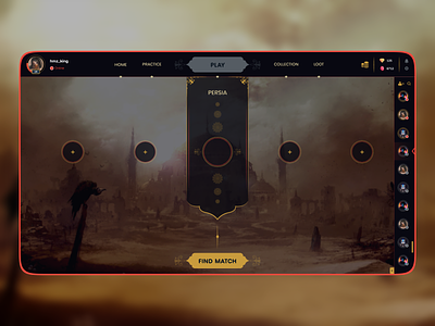 Persian Game - Concept assassins battle clean clean ui concept design game game-ui gamedesign iran iranian minimal pcgame persia persian playstation prince of persia ui ux xbox
