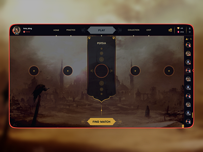 Persian Game - Concept assassins battle clean clean ui concept design game game ui gamedesign iran iranian minimal pcgame persia persian playstation prince of persia ui ux xbox