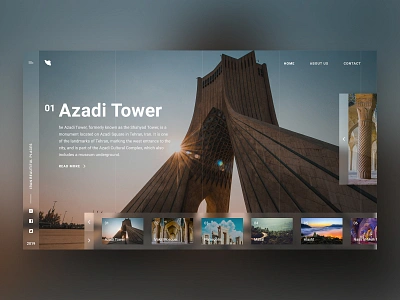 Iran Tourism - Concept clean clean ui concept homepage iran iranian landing landing page minimal tour tourism travel ui ux webdesign