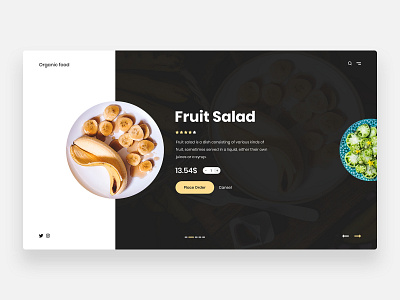 Food ordering - Concept banana breakfast delivery dish food food app food order fruit fruit salad fruits healthyfood kitchen lunch meals minimal order ordering restaurant shop tasty