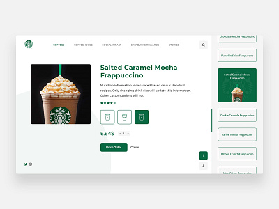 Starbucks - Concept chocolate clean cofe cofee coffe coffee coffee shop coffeeshop concept homepage landing page minimal minimalism minimalist minimalistic order shop starbucks