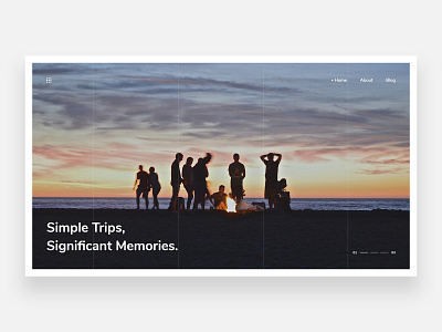 Camp - Concept camp camping clean clean ui concept friends friendship home page homepage landing landing page minimal minimalism place places sea simple tourism travel view